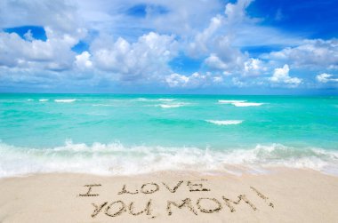 Anneler günü plaj arka plan üzerinde