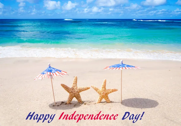 День независимости США фон с морскими звездами — стоковое фото