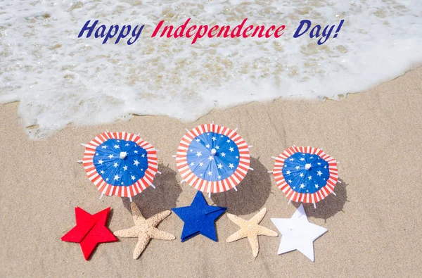 Día de la Independencia EE.UU. fondo con estrellas de mar —  Fotos de Stock
