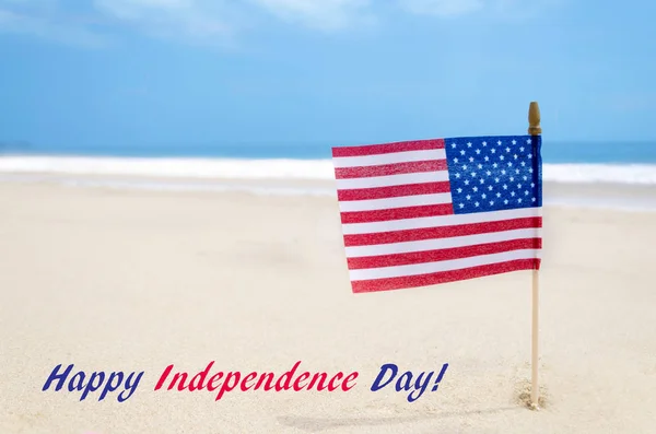 Independence Day USA background with american flag — Stock Photo, Image