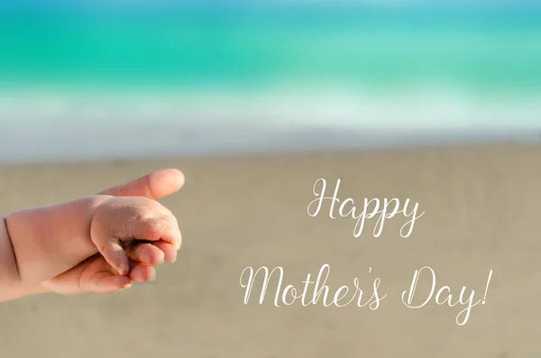 Happy Mother\'s day background with Mother\'s and child\'s holding