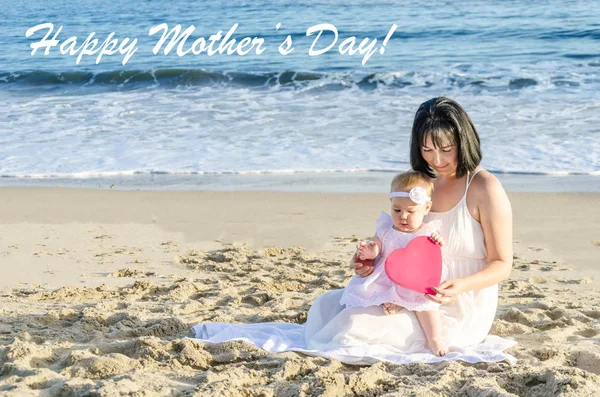Happy Mother\'s day background with Mother and daughter
