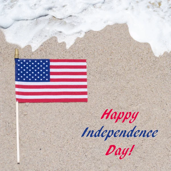 Independence Day USA background with flag — Stock Photo, Image