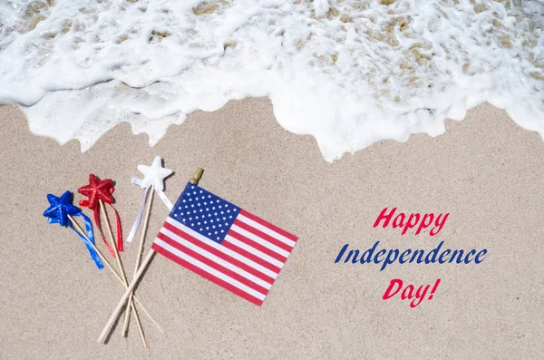 Independence Day USA background with flag — Stock Photo, Image