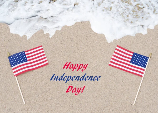 Independence Day Usa achtergrond met vlag — Stockfoto