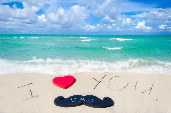 Feliz dia do pai fundo na praia de Miami — Fotografia de Stock