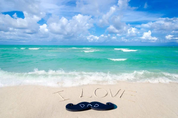 Feliz dia do pai fundo na praia de Miami — Fotografia de Stock