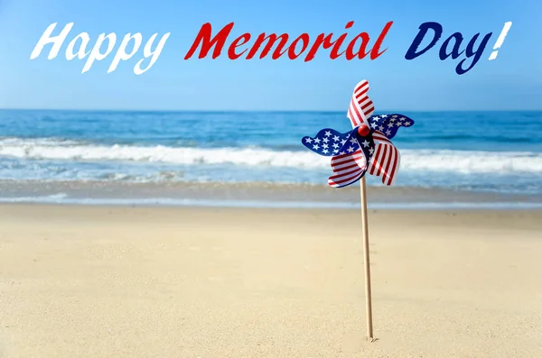 Memorial day background on the beach — Stock Photo, Image