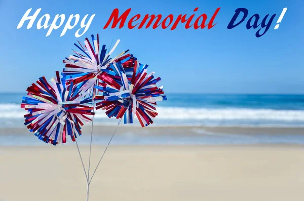 Memorial day background on the beach — Stock Photo, Image