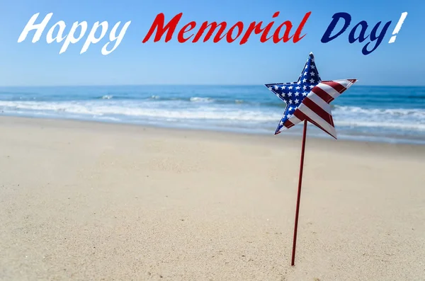 Memorial day bakgrund på stranden — Stockfoto