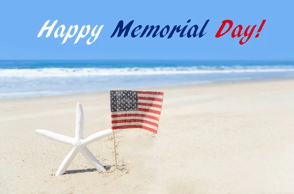 Memorial day background on the beach — Stock Photo, Image