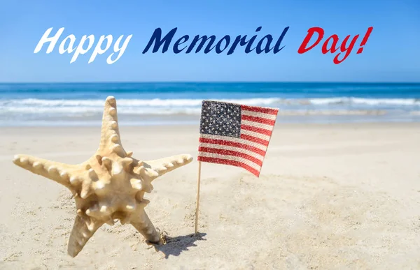 Memorial day background on the beach — Stock Photo, Image