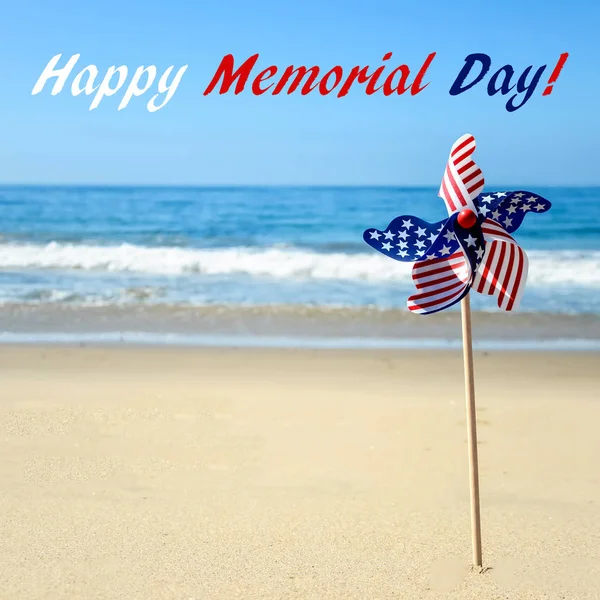 Memorial day background on the beach — Stock Photo, Image