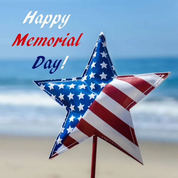 Memorial day background on the beach — Stock Photo, Image