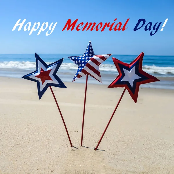 Memorial day achtergrond op het strand — Stockfoto