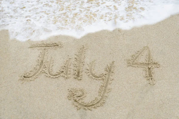 Självständighet Usa dag bakgrund på stranden — Stockfoto
