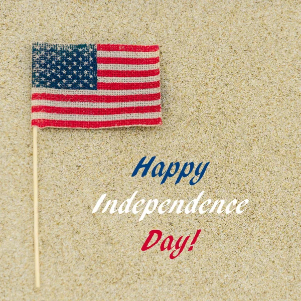 Independência EUA fundo do dia na praia — Fotografia de Stock