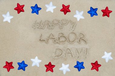 İşçi Bayramı arka plan sahilde