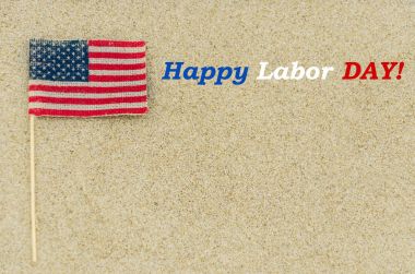 İşçi Bayramı arka plan sahilde