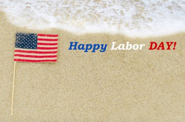 İşçi Bayramı arka plan sahilde