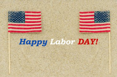 İşçi Bayramı arka plan sahilde