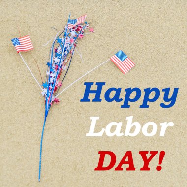 İşçi Bayramı arka plan sahilde