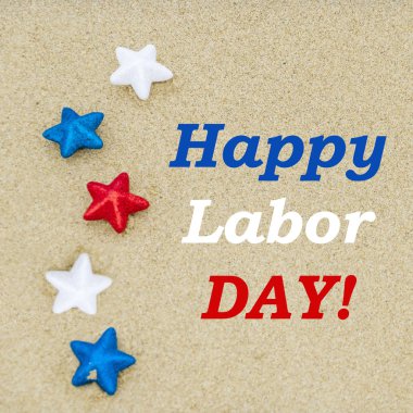 İşçi Bayramı arka plan sahilde