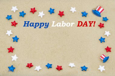 İşçi Bayramı arka plan sahilde