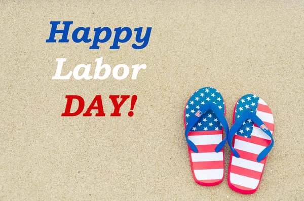 Labor day background on the beach