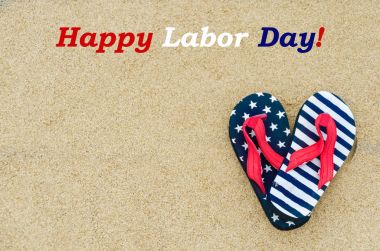 İşçi Bayramı arka plan sahilde