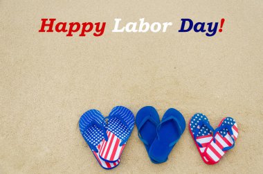 İşçi Bayramı arka plan sahilde