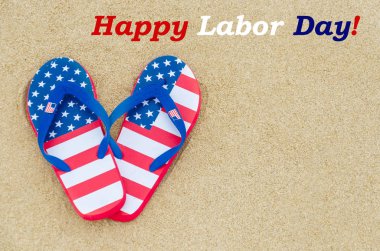 İşçi Bayramı arka plan sahilde