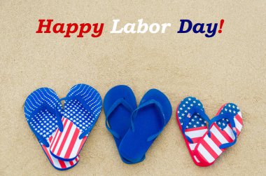 İşçi Bayramı arka plan sahilde