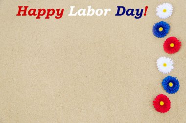 İşçi Bayramı arka plan sahilde