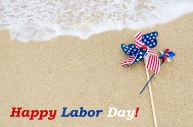 İşçi Bayramı arka plan sahilde