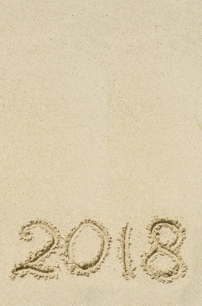 2018 Jahr Strand Hintergrund — Stockfoto