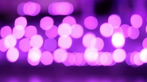 Púrpura Abstracto Bokeh Fondo Luz Lanna Tailandesa Linterna Por Noche — Vídeo de stock