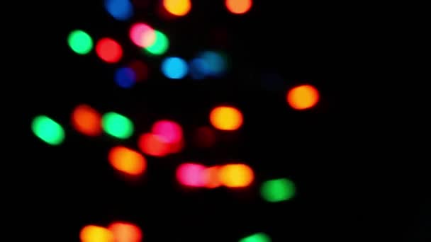 Lumières Bokeh Fond Scintillant Cadeaux Pour Célébration Des Vacances Espace — Video