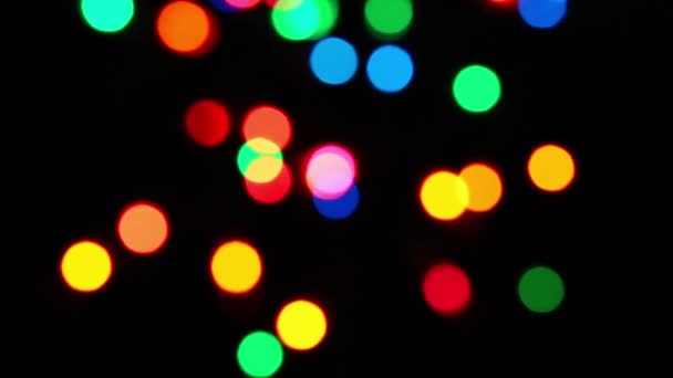 休日のお祝いのためのライトボケの輝きの背景プレゼント スペースのコピー — ストック動画