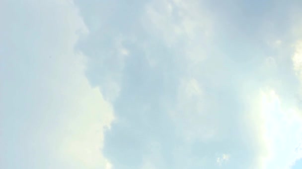 Проміжок Часу Прекрасного Блакитного Неба Хмарами Літній День Фон Неба — стокове відео