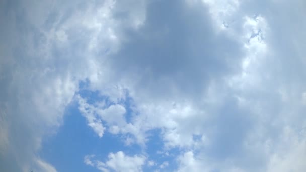 Schöner Blauer Himmel Mit Wolken Sommertagen Natur Himmel Hintergrund — Stockvideo