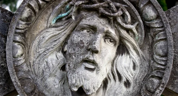 Jesus Christus Leidet Kreuz Dornenkrone — Stockfoto
