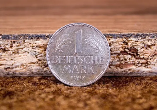 Німецька Національна Валюта Один Знак — стокове фото