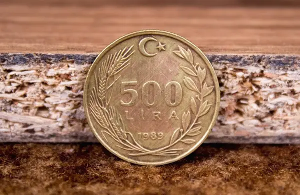 Турецька Національна Валюта 500 Лір — стокове фото