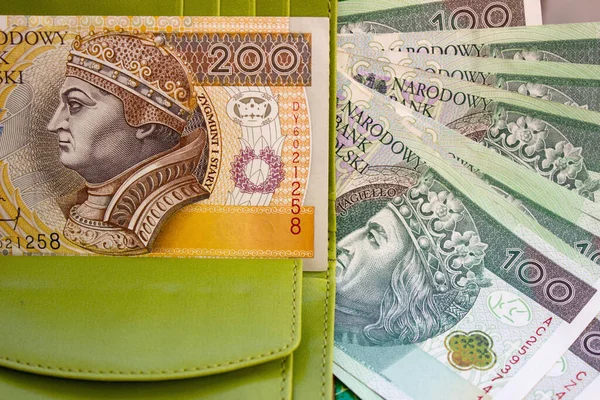 Poolse Zloty Close Geld Bedrijfsleven — Stockfoto