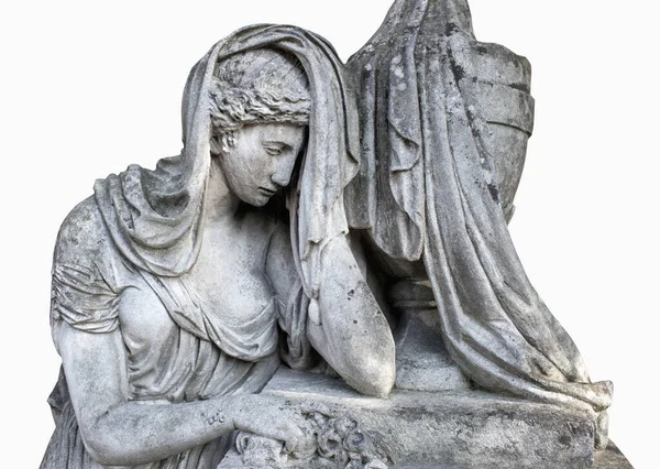 Kobieta Płacząca Cmentarzu Synem — Zdjęcie stockowe