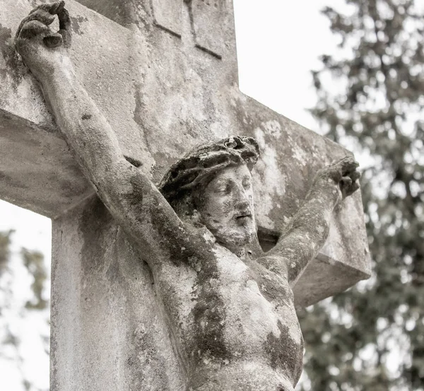 Jesucristo Crucificado Cruz Muerte Sufrimiento —  Fotos de Stock