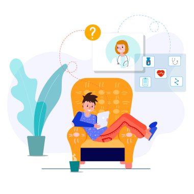 Doktorla teletıp yap. Terapi için sanal doktor toplantısı, teşhis, evden bir hastayla birlikte haplar. Doktorunla çevrimiçi istişare. Karantina sırasında evde kal..