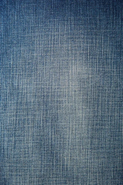 Perspective and closeup view to abstract space of empty light blue natural clean denim texture. — Stock Photo, Image