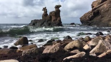 Deve Kayası, Hammershus, Bornholm, Danimarka, eşsiz karakteristik rock, Hammershus, Bornholm, Danimarka, benzersiz karakteristik kayalar